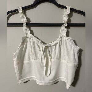 Shein white cropped tank top